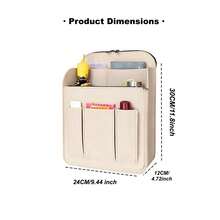 1pc Felt Backpack Organizer Box, Unisex, Large Capacity Travel Backpack Liner With Zipper Pocket, Lightweight Organizer Box - View 10