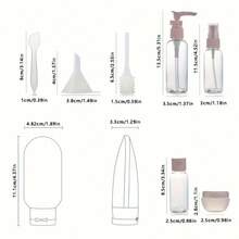 11pcs/Set Refillable Bottle Soft Lotion Container Squeeze Tube Empty Bottle Portable Travel Shampoo Bottle - Pink - 11pcs/set - View 8