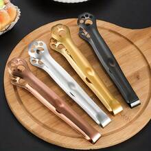 1pc 304 Stainless Steel Cute Cartoon Cat Paw Food Tongs, Dessert Cake Bread Clip - View 5