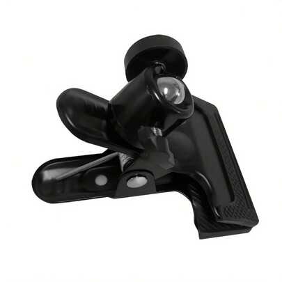 360°旋转强力夹，适用于补光灯和相机，可调节相机支架夹，360°旋转球头，弹簧夹三脚架夹，长度11厘米/4.33英寸，铁质材料，适用于运动相机，360°旋转吉他/手机支架，附带教学视频