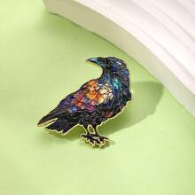 Crow Enamel Brooch Pin Fashion Dinosaur Decorative Brooches Ornaments Lapel Bag Badges Jewelry Gifts - Multicolor - View 7