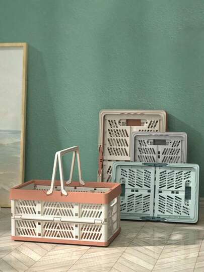 Foldable Storage Basket, Handheld Shopping Basket, Grocery Basket, Storage Basket, Supermarket Shopping Basket, Picnic Basket