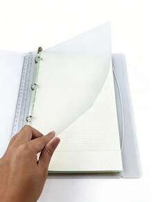 1pc A5 Loose-Leaf Divider Partition, PP Matte Compatible Universal Thick 60 Mil Protective Sleeve, File Storage - A5 - View 3