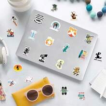 60PCS Skateboard Stickers Aesthetics Stickers Scrapbooking, Diary, Laptop, Bumper, Skateboard, Water Bottle, Computer, Phone Greeting Cards, Photo Albums, Furniture, Stickers - Random Style - View 8