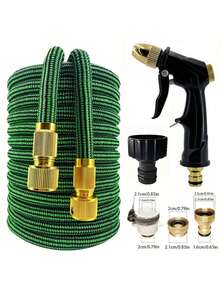 High Pressure Washer Hose, Suitable For Gardening, Watering Plants, Washing Cars, Walls, Toilets, Glass Cleaning, High Pressure Car Washing, Pipes, Water Gun, Thick Latex Expandable Hose, Garden Watering, Hose Nozzle Spray Gun Set - B - View 13