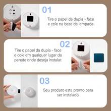 Kit Of 5 LED Lights With USB Rechargeable Motion Sensor, Automatic Night Light, Neutral White, For Closets, Hallways, Stairs - Kit Of 4 White Units - View 6
