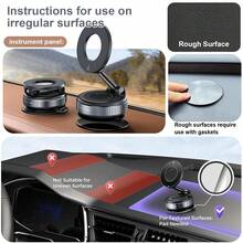 Magnetic Suction Vacuum Phone Holder Car Mount - Black - View 2