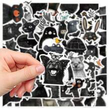 50张可爱卡通极简线条动物涂鸦贴纸，适用于剪贴簿、文具、行李箱、笔记本等。 - 彩色 - 查看 8