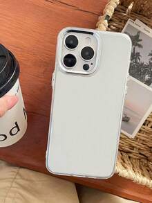 1pc Silver Metal Bow Transparent Phone Case Suitable For IPhone 17 Pro Max/17 Pro/17 Air/17/16/16 Pro Max/16 Pro/16 Plus/15/15 Pro Max/15 Pro/15 Plus/11/12/13/14 Pro Max/XS/XR/11 Pro/11 Pro Max/12 Pro/12 Pro Max/13 Pro/13 Pro Max/7 Plus/14 Pro/14 Pro Max/14 Plus, Minimalist Creative Design Soft Case - Clear - View 4