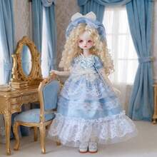 新款6英寸BJD娃娃服装，30厘米娃娃洛丽塔连衣裙套装，女孩娃娃公主装 - 彩色 - 查看 9