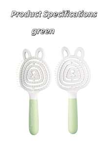 1pc Cute Bear Design Hair Brush, Volumizing Scalp Massage Comb, Hollow Out Hair Brush For Women - Bear - View 9