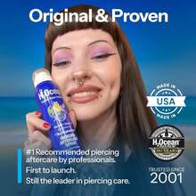 H2Ocean Piercing Aftercare Spray And Keloid Bump Removalu2013 Sea Salt Spray For Body And Facial Piercings U2013 Ear, Nose, Navel, Oral &Amp; Body Piercing Cleaner, Aftercare Solution For New Piercingsu2013 1.5oz - ColorA - 查看 2