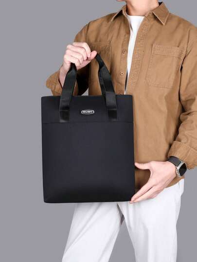 Nuevo bolso de mano casual de negocios para hombres de primavera, maletín de oficina que cabe una computadora portátil de 14 pulgadas, documentos, papeles A4, accesorios de computadora, paraguas, botella de agua, libros, adecuado para viajes, traslados, oficina