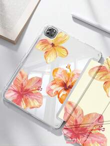 Yellow Hibiscus Case Compatible With IPad Air 11-Inch M3 2025 / M2 2024, Air 5th Generation 2022 , (A16) 11 Inch 11th Generation 2025,Compatible With Samsung Galaxy Tab,Kindle Paperwhite 12th Gen 2024, Clear Back ,Fashion Pattern Protective Case,Autlueomatic Sleep And Wake-Up Function, Airbag Protection, Suitable For Gifts And Office Use - Multicolor - View 3