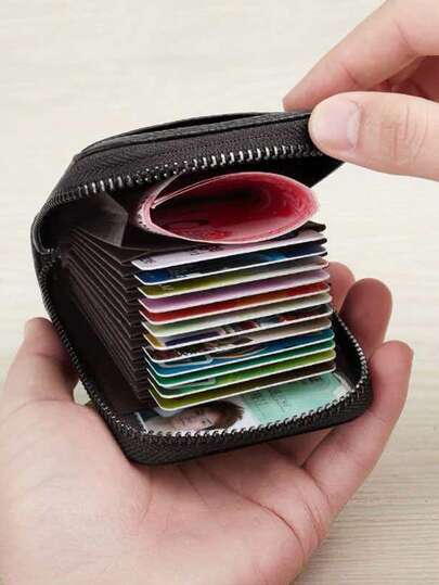 100 % äkta läder, präglad minimalistisk modern mode-reseplånbok med bankficka, avslappnad kuvertväska med flera kortfack och kontantfack, avtagbar justerbar axelrem för kvinnor, axelrem, tillbehör, present