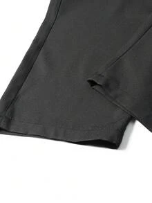 [Fashion Multi-Pocket] 女款工裝褲－寬鬆休閒款，附拉鍊口袋，多功能運動工裝褲 - 黑色 - 查看 7