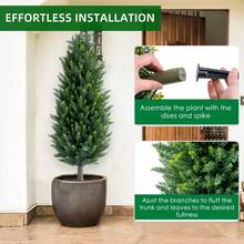 Conjunto de 2 Árboles Artificiales con Bolas Topiarias Realistas, Vegetación Artificial, Árboles Decorativos Artificiales para Decoración Interior y Exterior del Hogar - 2 piezas - 110 cm - Ver 6