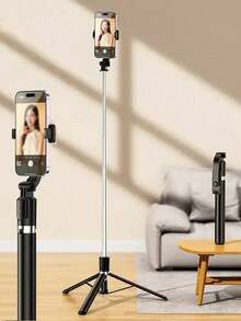 Gậy selfie không dây Bluetooth 1.7m với đèn LED chiếu sáng, xoay 360°, điều khiển từ xa không dây, giá đỡ điện thoại, tương thích với iPhone 16/15/14/13/12/11/Max/Pro/Xs/Xr/X/Plus, Galaxy S25/S24/S23/S22 Ultra và các điện thoại thông minh Android khác, thích hợp cho du lịch và phát trực tiếp. - Một cỡ - Xem 11