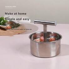 Stainless Steel Meatball Maker - Reusable Round Metal Mold Press For Homemade Meatballs, No Electricity Needed, Easy To Use Kitchen Tool For Perfect Meatball Shaping, Meatball Press, Manual Food Preparation, Stylish Kitchen Gadget, Durable Kitchen Accessory - Silver - View 7