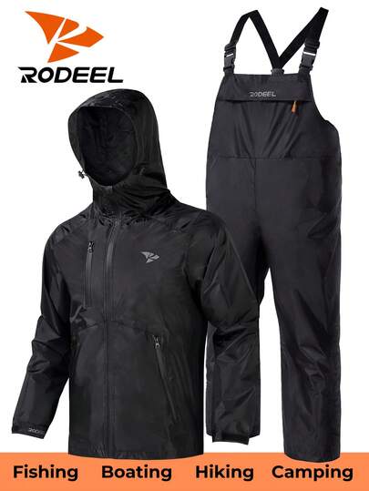 RODEEL Men's Rainsuit, Raincoat And Pants Set, Ultimate Outdoor Protection