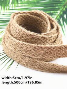 1入組編織繩DIY裝飾邊,5m - 咖啡棕 - 查看 4