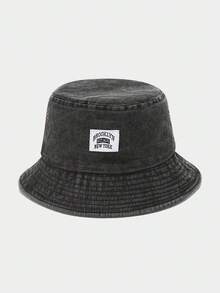 1pc Vintage Distressed Kids Bucket Hat Brooklyn Label Design Breathable Sun Protection Hat For Boys And Girls - 1PC - View 28