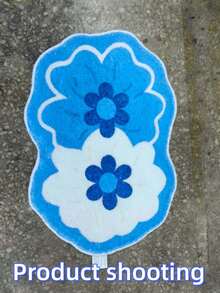 1件装清新蓝色花卉长地毯,卧室床边装饰垫,ins风蓝色花卉绒面地毯,尺寸不规则,允许1-5厘米裁剪误差,走廊长地毯,地毯,长地毯,小地毯,垫子,家居装饰,客厅地毯,客厅家居装饰,房间装饰,加厚地毯,绒面地毯,秋冬地毯,加厚/绒面,可水洗地毯 - 彩色 - 查看 11