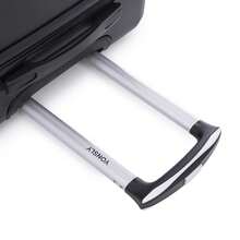 YONSLY Hard Shell Suitcase 20/24/28 Inches With 4 Wheels 360° Combination Lock Double Zippers Soft Rubber Handle Mesh Pocket Lightweight For Vacation - 黑色 - 查看 7