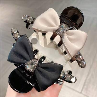 韩国水晶发夹，中号蝴蝶爪夹，闪亮优雅发爪，方便实用，手工制作