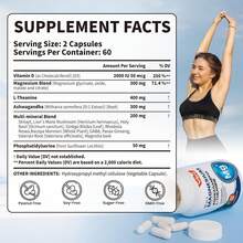 Magnesium Complex Capsules For Women – 15-In-1 Magnesium Glycinate, Citrate, Malate & Oxide With Ashwagandha And L-Theanine – Daily Calm & Wellness Support – Vegan Supplement – 120 Capsules - 1 chai - Xem 9