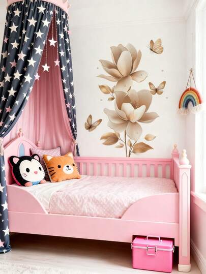 1/2 tấm giấy dán tường có thể tháo rời, decal trang trí tường cho phòng bé trai/bé gái, phòng trẻ sơ sinh, phòng ngủ, phòng khách - Trang trí nghệ thuật tường dễ thương, sáng tạo cho trẻ em