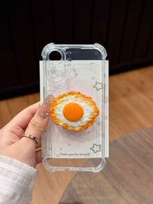 Funny Phone Case,Ugly Phone Case 1pc Funny Cute Simulated Egg Holder Transparent Drop-Resistant/Anti-Drop Phone Case Suitable For IPhone 17/17 Air/17 Pro/17 Pro Max/16 Pro Max/16/16 Pro/16 Plus/15/15 Pro Max/15 Pro/11/12/13/14 Pro Max/11 Pro/11 Pro Max/12 Pro/12 Pro Max/13 Pro/13 Pro Max/14 Pro/14 Pro Max, Creative And Elegant - Multicolor - View 1