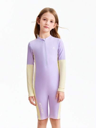 Annil [With Swim Cap] Children's One-Piece Swimsuit Set For Boys And Girls, Summer High-Elasticity, Suitable For Hot Springs, Beaches, And Swimming Pools