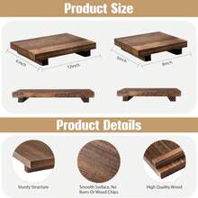 Wooden Base Stand, Bathroom Soap Holder, Kitchen Counter Tabletop Decor Display For Bottles, Plants, Jewelry, Candles, Guests - Multicolor - View 7