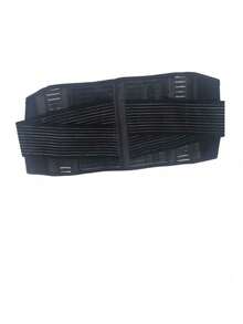 Este cinturón de soporte lumbar unisex cuenta con tirantes transpirables y un diseño antideslizante, brindando soporte lumbar para discos protuberantes. Adecuado para el hogar, el trabajo, actividades al aire libre como levantamiento de pesas y puede ayudar a aliviar la ciática. - Negro - Ver 10