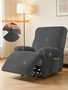 1/2/3座躺椅沙发套，弹力提花躺椅沙发套，适用于躺椅、休闲扶手椅，家具套，4件/6件/8件装 - 彩色 - 查看 12