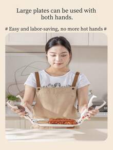 3-In-1 Heat Resistant Dish & Bowl Clip, Bottle Opener, Silicone Kitchen Tongs, Microwave Silicone Clamp For Steaming Bowls & Plates, Non-Slip Oven Baking Tongs - View 5