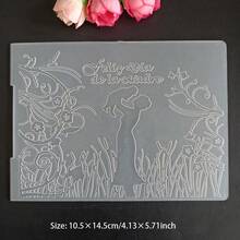 Molde de plástico 2D con relieve, plantilla para hacer álbumes de recortes, tarjetas, tablero de estampado transparente, adecuado para manualidades de álbumes hechos a mano, tarjetas DIY, flores, mariposas, plumas, ballenas, birretes de graduación, Día de la Madre - 2D - Ver 24
