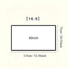 Pantalla de proyección de fibra de poliéster de 60 pulgadas, pantalla de proyección portátil universal HD 16:9, adecuada para el hogar/fiesta/oficina y diversas ocasiones - Ver 13