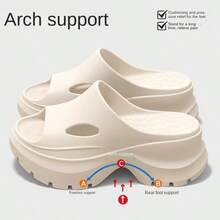 1 Pair Women's Platform Slippers, 2.75 Inch Thick Sole, Arch Support, Comfortable For Long Wear, Casual & Fashionable Summer Sandals, Non-Slip Soft Bottom,Shoe Rack,Storage Saver,Outdoor,Garden,Travel Essential,Portable,Beach Essential,Graduation Season,Commencement,Graduation Ceremony,Graduation Gift,Graduation Present,Graduation Gift,Graduation Present,Congrats Grad,Congratulations Graduate,Valedictorian,Finish School,Graduation Party - Multicolor - View 5