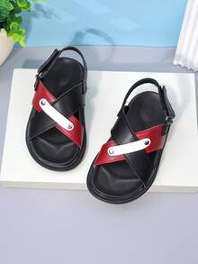 1 Pair Toddler Summer Casual Beach Sandals, Suitable For Baby Daily Wear - Red - View 5
