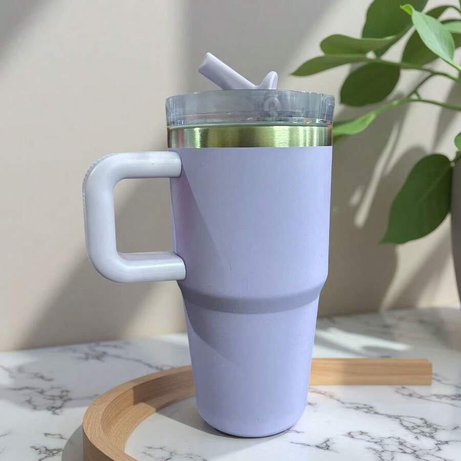 Mini Thermal Cup 360ml Stainless Steel With Acrylic Lid - Generic - 淡紫色 - 查看 1