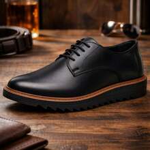 Men's Dress Shoe, Casual Oxford Loafer, Comfortable, Stylish, Lightweight, Dressy Derby Premium Loafer For Work And Everyday Wear - 黑色 - 查看 3