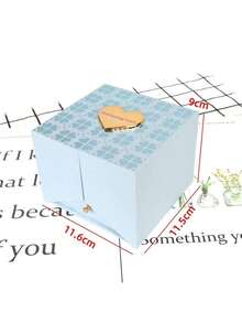 1-Piece Love Romance Red Pink Blue 9-Rose Soap Flower Heart Jewelry Box Valentine's Day Gift Set Earrings Necklace Ring Jewelry Box Suitable For Valentine's Day Mother's Day Wedding Proposal Confession Use Holiday Gift Box Party Gift Box Gift Box Does Not Include Jewelry - View 4