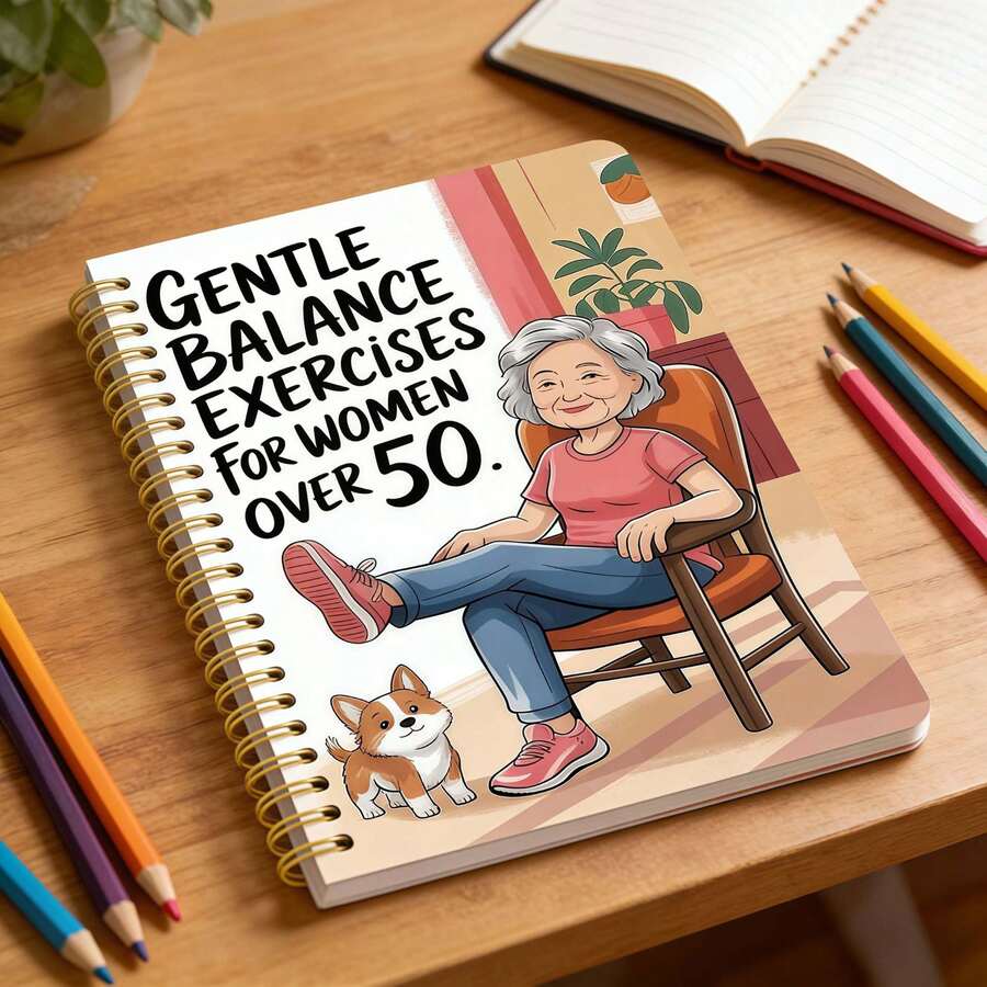 Elderly Pattern Chair Yoga Spiral Notebook Planner - Multicolor - View 1