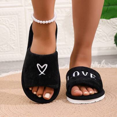 Love Heart Casual Knit Fabric Comfortable Warm Home Wear, Spring/Summer