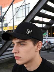 朋克酷炫金属D形环棒球帽街头风遮阳帽男女通用 - 黑色 - 查看 7