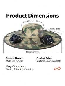 Solar Powered Double Fan Cooling Hat, USB Rechargeable, Adjustable Strap, Breathable, High-Efficiency, Long-Lasting, Powerful Airflow, Suitable For Outdoor Activities - A - View 3