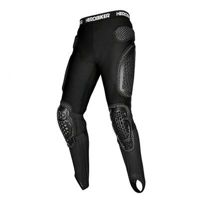 1pc Black Motorcycle Pants For Summer, With Armor, Suitable For Riding, Off-Road Motorcycles And Other Sports, Motorcycle Protective Gear, Including Knee Pads, Riding Protection, Riding Accessories, Gifts For Men And Women