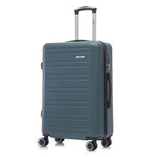 YONSLY Hard Shell Suitcase 20/24/28 Inches With 4 Wheels 360° Combination Lock Double Zippers Soft Rubber Handle Mesh Pocket Lightweight For Vacation - 深綠 - 查看 11